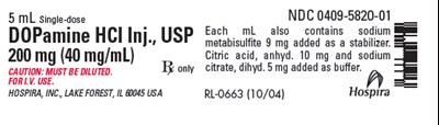 Vial Label (1007700 0409 5820 01 Dopamine Vial)